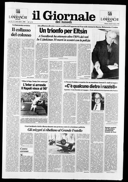 Il giornale del lunedi